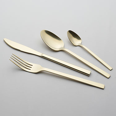 JG 24PÇS FAQUEIRO HOME&amp;CO SAVANA INOX DOURADO