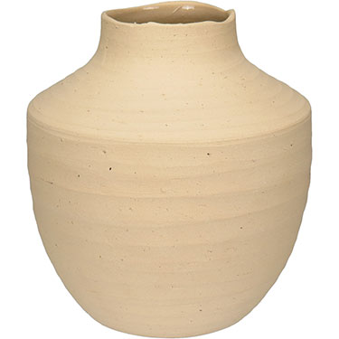 VASO DECORATIVO HOME&amp;CO CERÂMICA 24x20x20cm BEGE