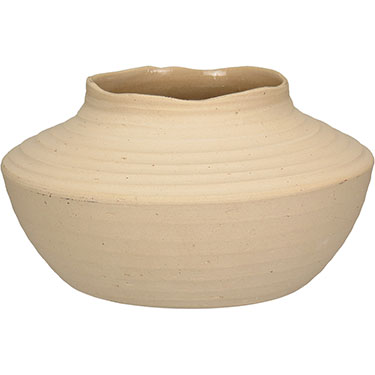 VASO REDONDO HOME&amp;CO CERÂMICA 13x20x20cm BEGE