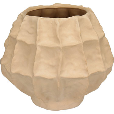 VASO DECORATIVO HOME&amp;CO CERÂMICA 21x25x25cm BEGE