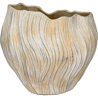 VASO DECORATIVO HOME&amp;CO CERÂMICA 30x40x20cm BRANCO