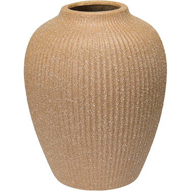 VASO DECORATIVO HOME&amp;CO CERÂMICA 20x16x16cm BEGE