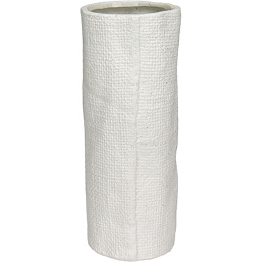VASO DECORATIVO HOME&amp;CO CERÂMICA 30x10x10cm MARFIM
