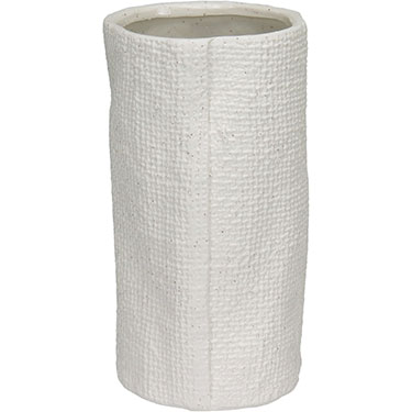 VASO DECORATIVO HOME&amp;CO CERÂMICA 20x10x10cm MARFIM