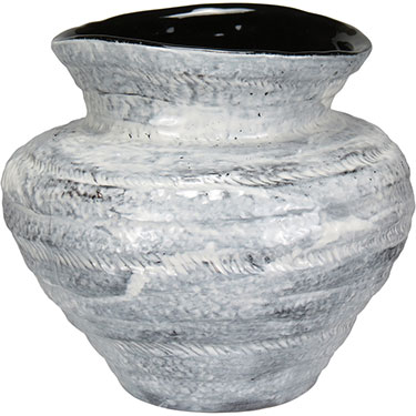 VASO DECORATIVO HOME&amp;CO CERÂMICA 20x25x25cm BRANCO