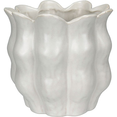 VASO DECORATIVO HOME&amp;CO CERÂMICA 20x20x20cm BRANCO