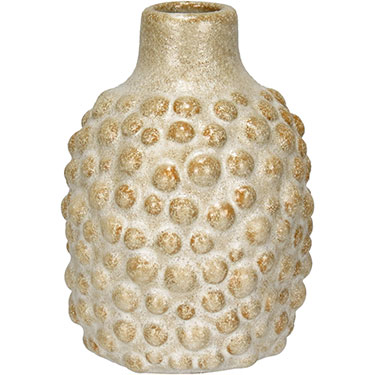 VASO DECORATIVO HOME&amp;CO CERÂMICA 10x10x10cm BEGE