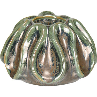 PORTA VELA HOME&amp;CO CERÂMICA 9x10x10cm VERDE