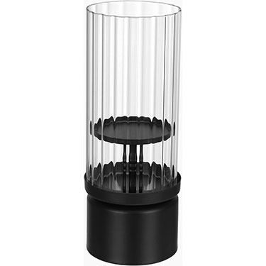 CASTIÇAL HOME&amp;CO METAL 27x10x10cm PRETO