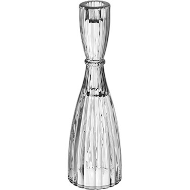 CASTIÇAL HOME&amp;CO VIDRO 25x7x7cm TRANSPARENTE