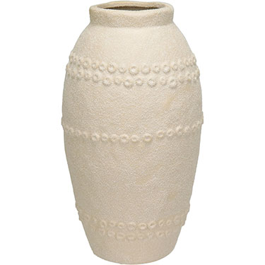 VASO DECORATIVO HOME&amp;CO CERÂMICA 30x16x16cm CREME