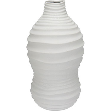 VASO DECORATIVO HOME&amp;CO CERÂMICA 42x22x22cm MARFIM