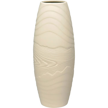 VASO DECORATIVO HOME&amp;CO CERÂMICA 28x11x11cm BRANCO