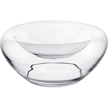 CENTRO MESA PAREDE DUPLA HOME&amp;CO REDONDO VIDRO 23x49x49cm TRANSPARENTE