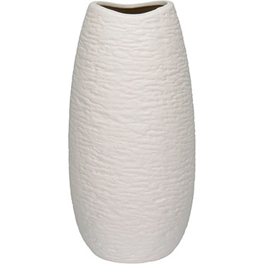 VASO DECORATIVO HOME&amp;CO CERÂMICA 24x10x10cm BRANCO