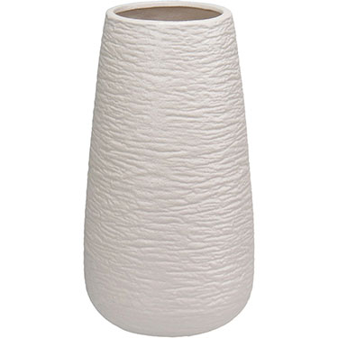 VASO DECORATIVO HOME&amp;CO CERÂMICA 25x13x13cm BRANCO